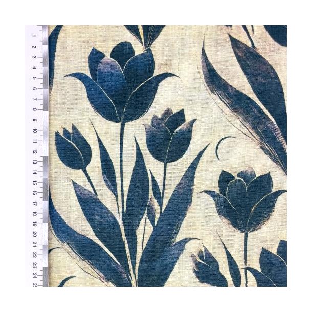 Viscose linen Digital print, Tulipan